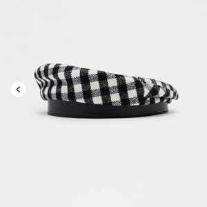 Black and White Checkered Beret